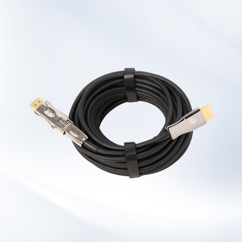 How to achieve long-distance lossless transmission of high-definition signals through a single-head split HDMI active opitcal cable?